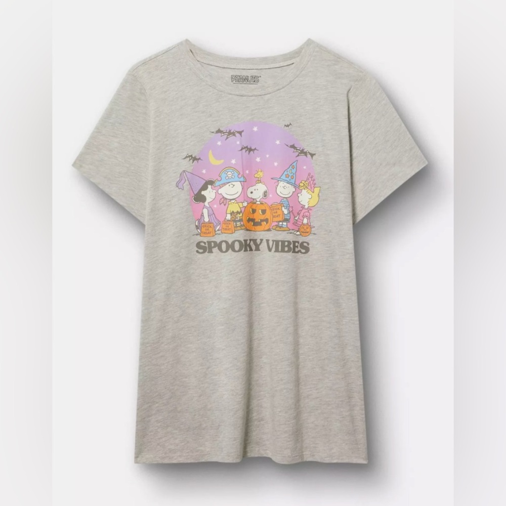 Torrid Peanuts Halloween Graphic Tee Size 1 (1X / 14-16)
